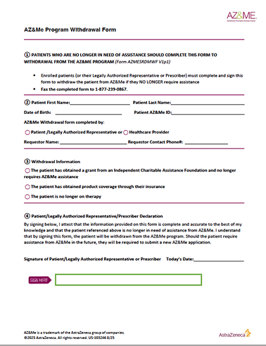 Withdrawal Form